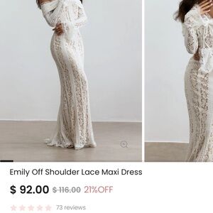 Chic Off-Shoulder Lace Maxi Dress